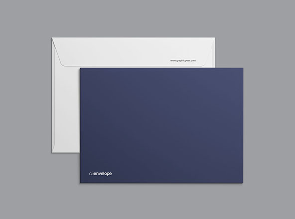 C5尺寸大小信封设计样机模板 C5 Envelope Mockup
