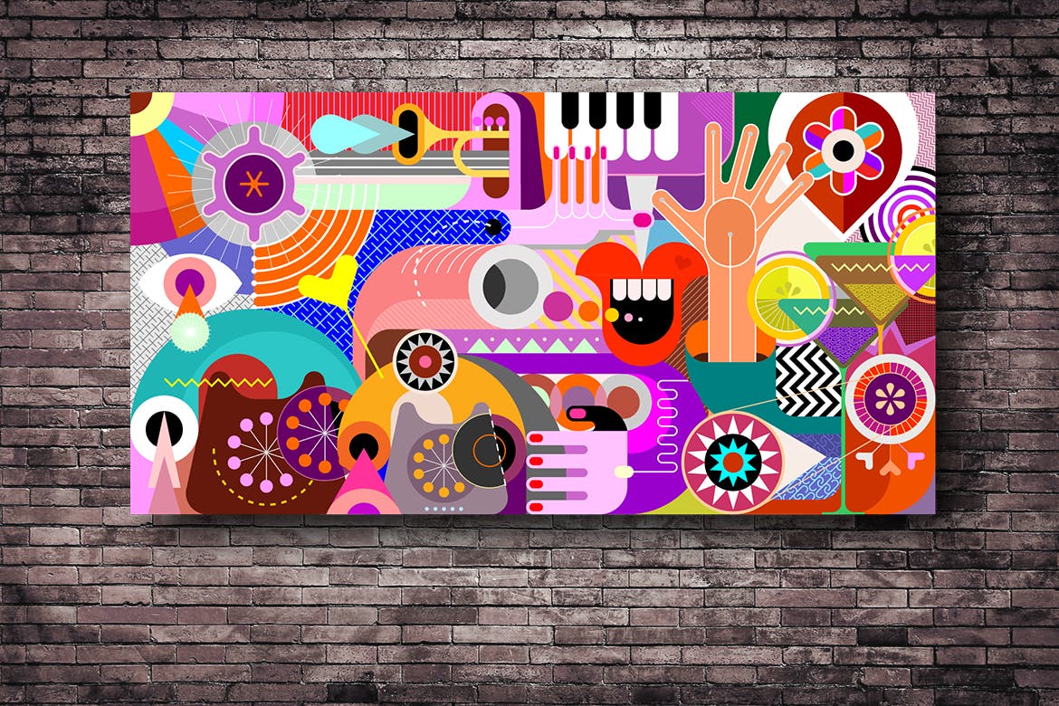 抽象艺术插画矢量背景素材 Abstract Art Vector Background插图