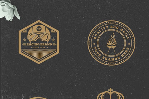 22枚欧美复古风格品牌Logo商标设计模板 22 Vintage Logos插图(3)