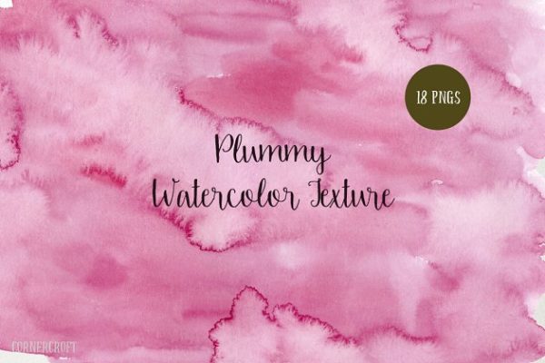 葡萄色水彩纹理背景 Watercolour Texture Plummy