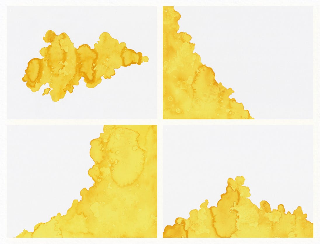 黄色水彩肌理仿纸张纹理背景素材 Watercolor Backgrounds插图(10)