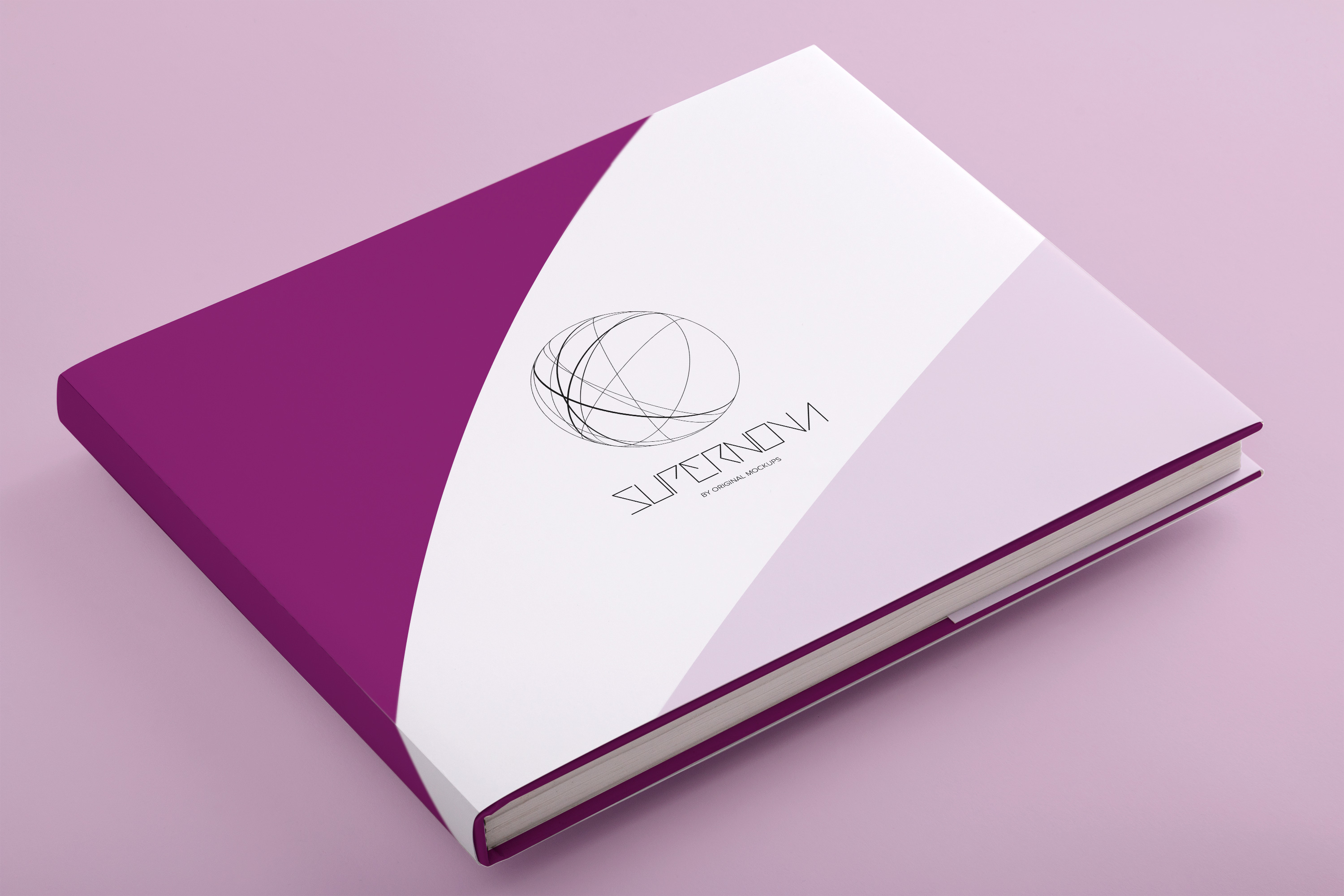 精装图书/画册封面设计图预览样机PSD模板02 Hardcover Standard Landscape Book PSD Mockup 02插图(2)