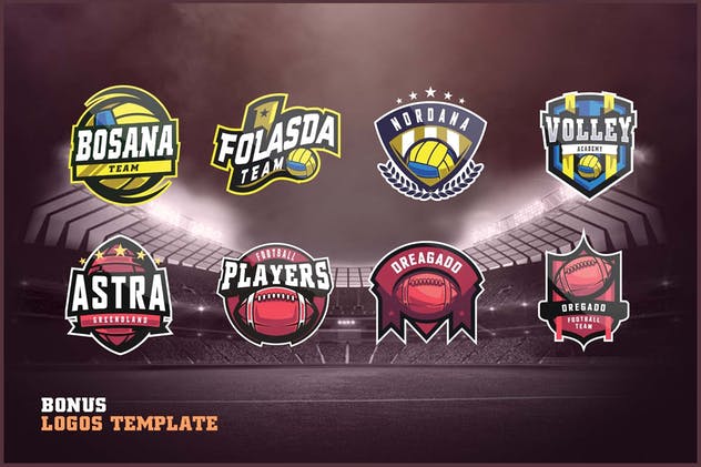 体育运动品牌&球队队徽Logo设计模板合集v1 Sports Logo Creator V1插图(12)