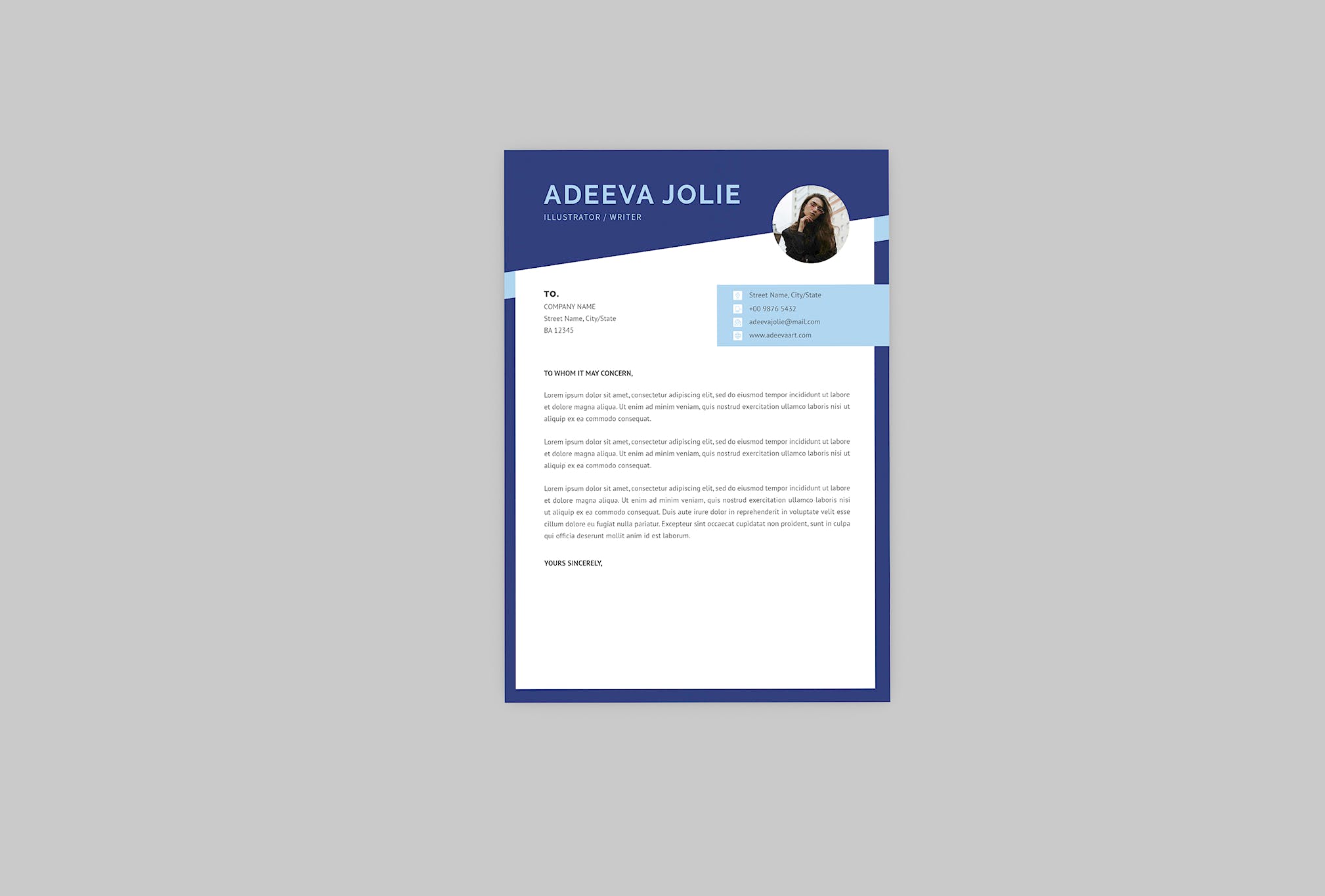 作家/编辑职位应聘简历模板 Writer Resume Designer插图(1)