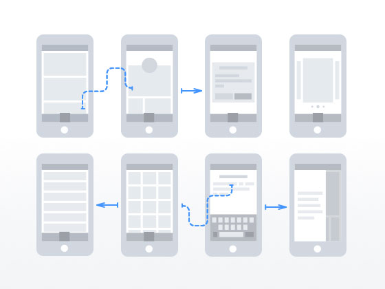 简约应用屏用户流程线框图素材之家精选sketch素材