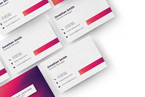 古典素雅质感企业素材库精选名片模板v4 Business Card Template.v4
