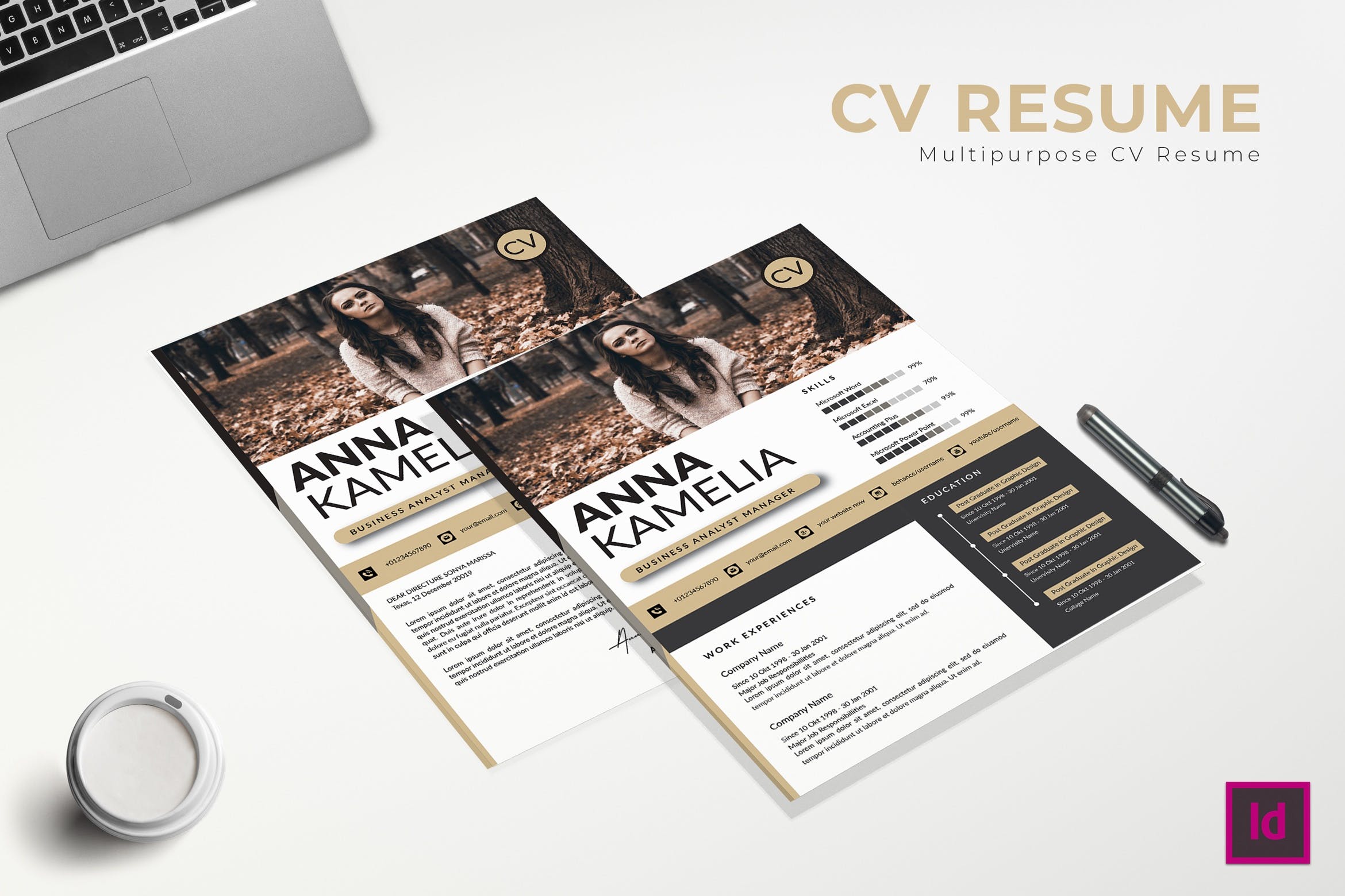 业务分析师个人电子简历模板 Business Analyst CV Resume Template插图
