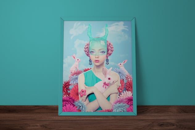 垂直摆放画框相框样机模板 Frame Mockup – Vertical插图(3)