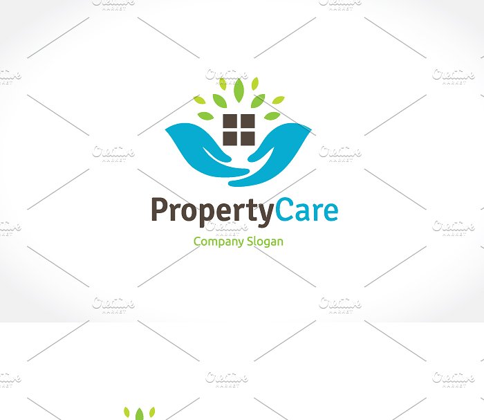 企业简易Logo展示模板 Property Care插图(1)