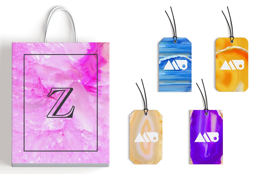 多彩晶洞自然纹理素材包 Geode Natural Texture Pack插图(4)