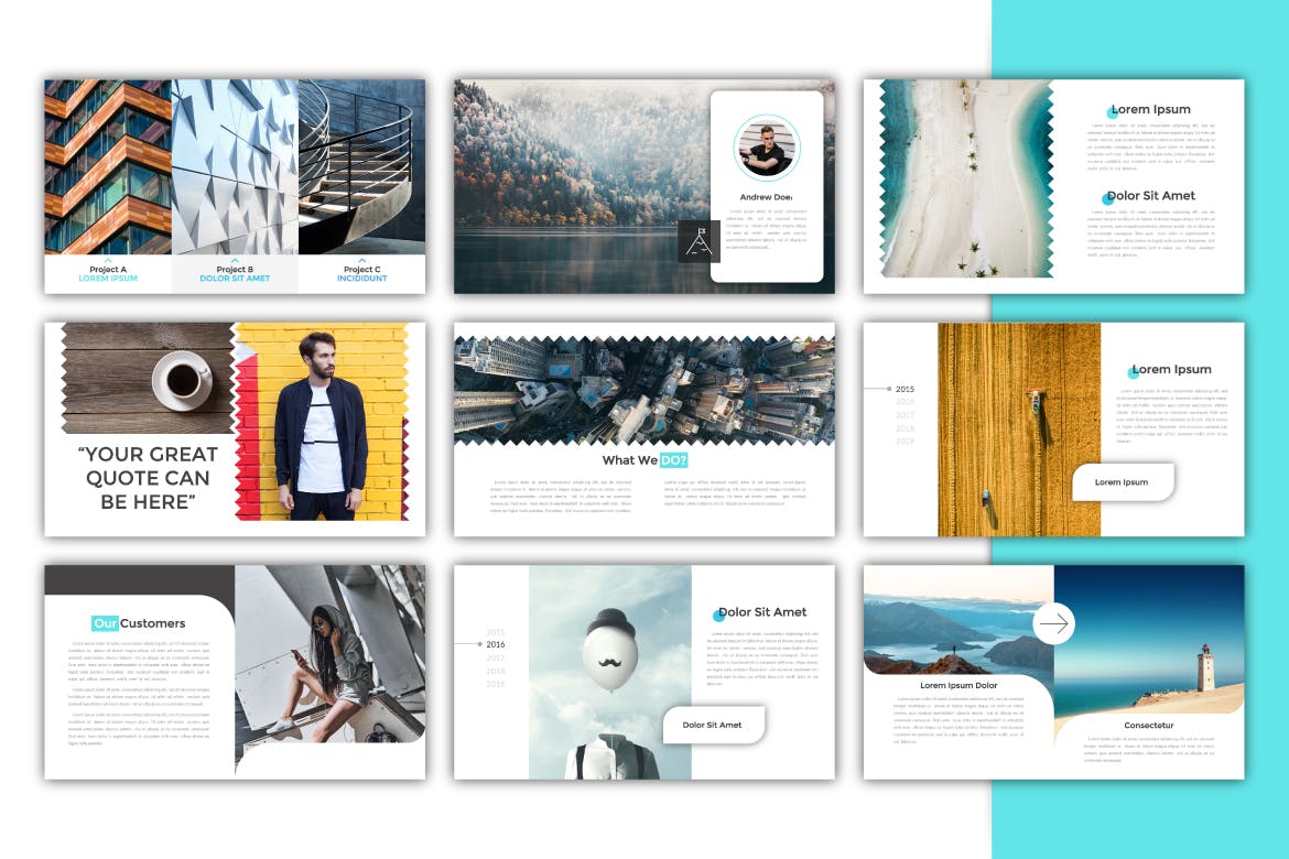 高端企业宣传PPT幻灯片设计模板下载 My Slides For Powerpoint插图(2)