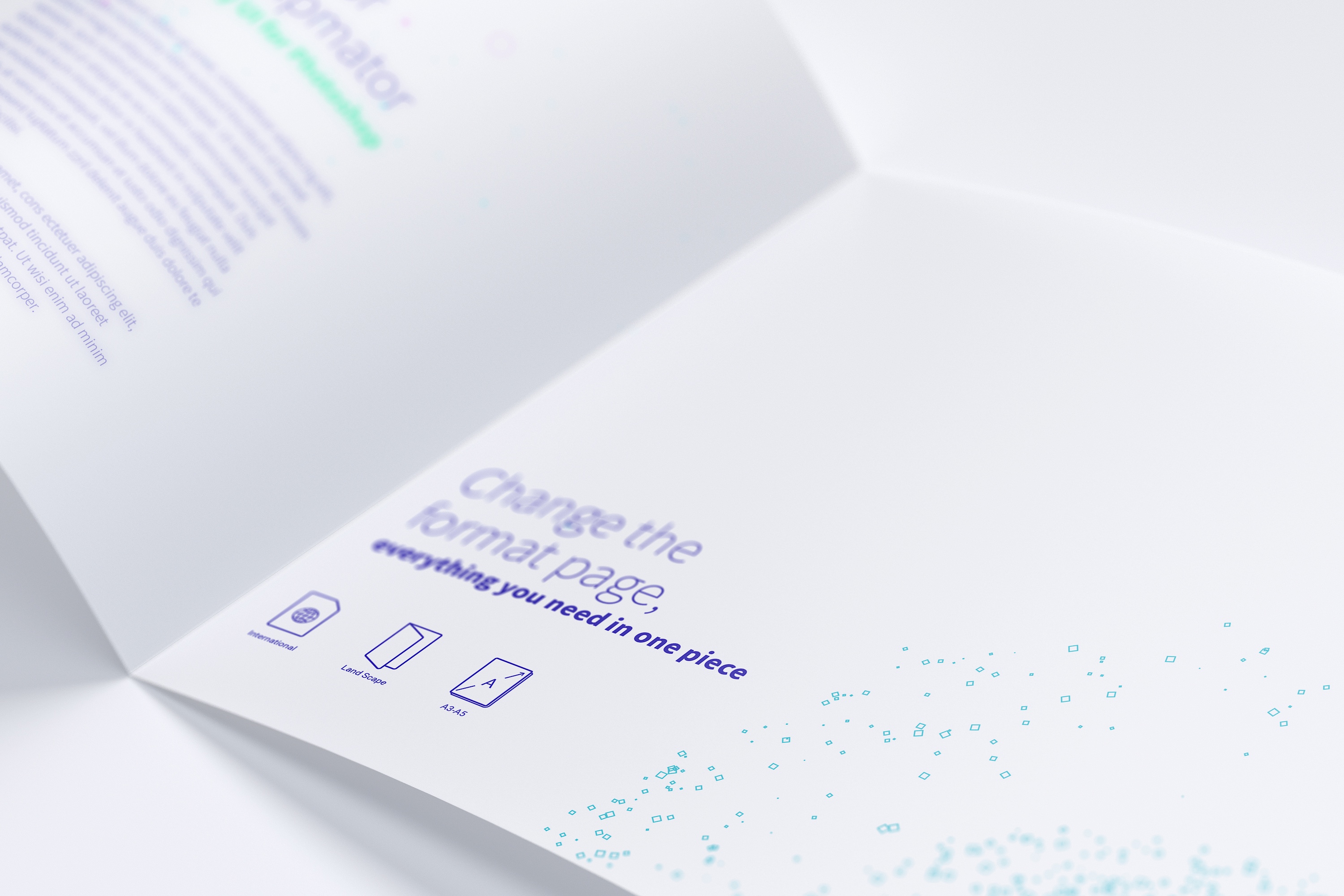 A4尺寸大小横向双折小册子传单设计样机模板05 A4 Landscape Bi Fold Brochure Mockup 05插图(1)