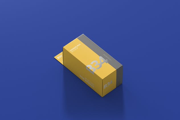 带挂钩的中等矩形尺寸包装盒子样机 Box Mockup – Medium Rectangle Size with Hanger插图(2)