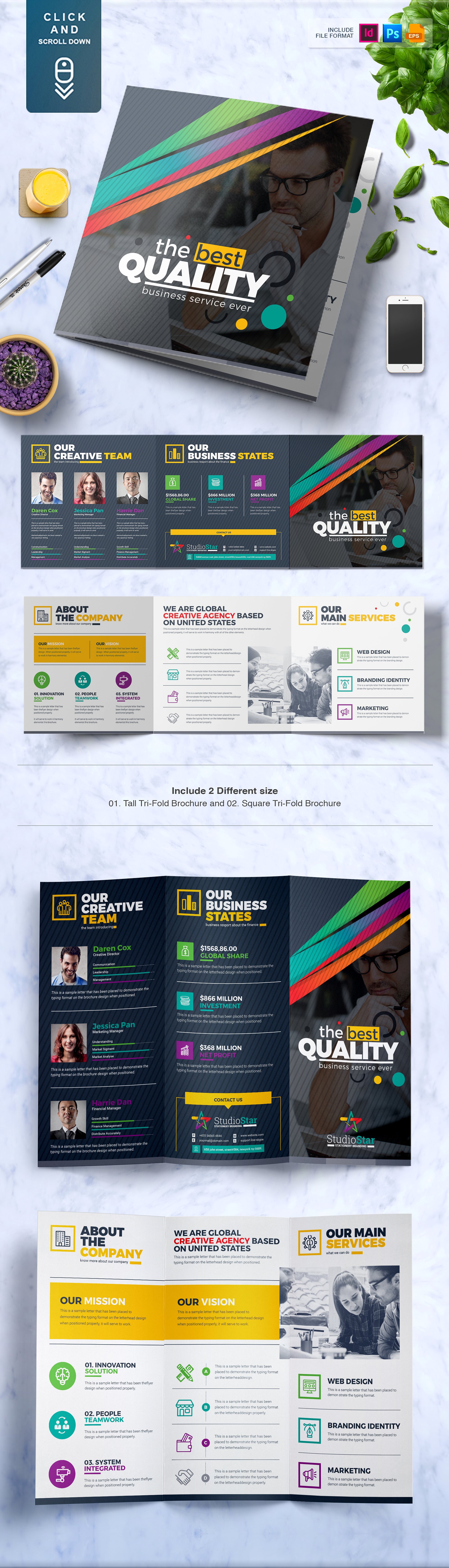 15合1小册子模板合辑下载 Brochure Bundle [indd,eps] 1.22GB插图(20)