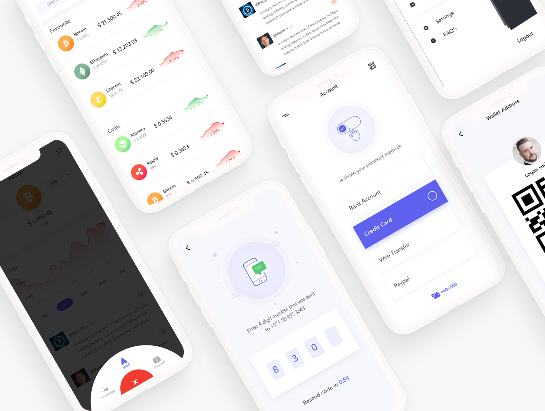 素材库下午茶：区块链简约功能APP UI套装下载插图(3)