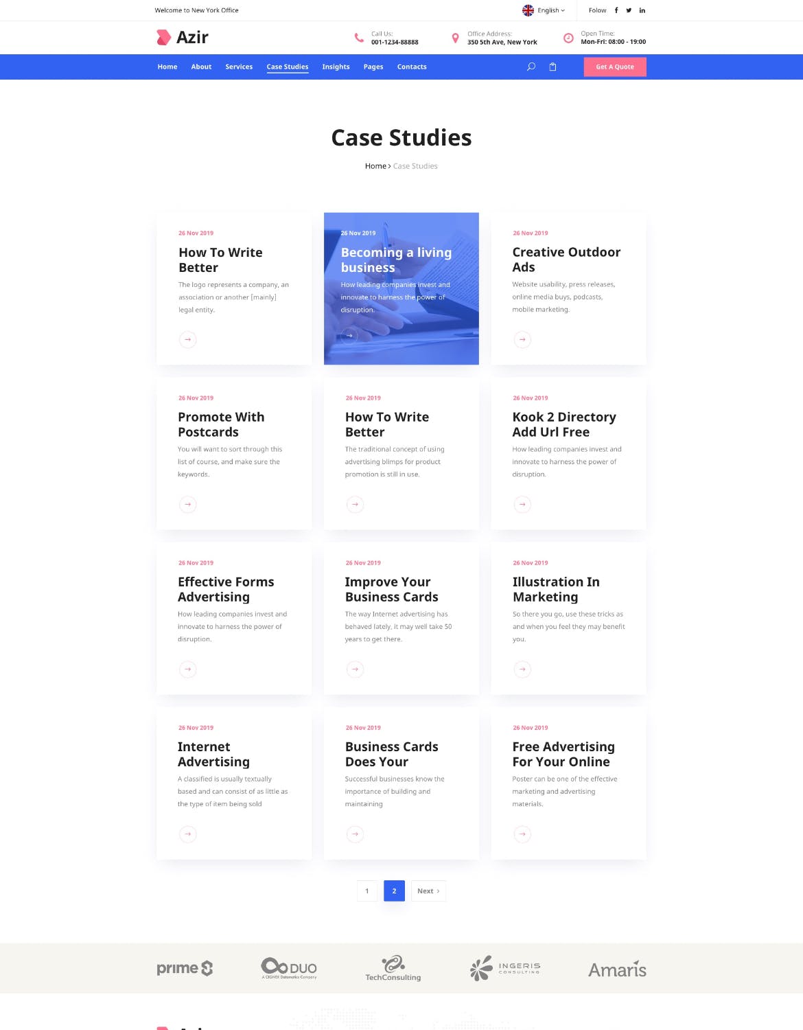 金融财务咨询企业网站设计SKETCH模板素材 Azir | Consulting Finance Sketch App Tempate插图(12)