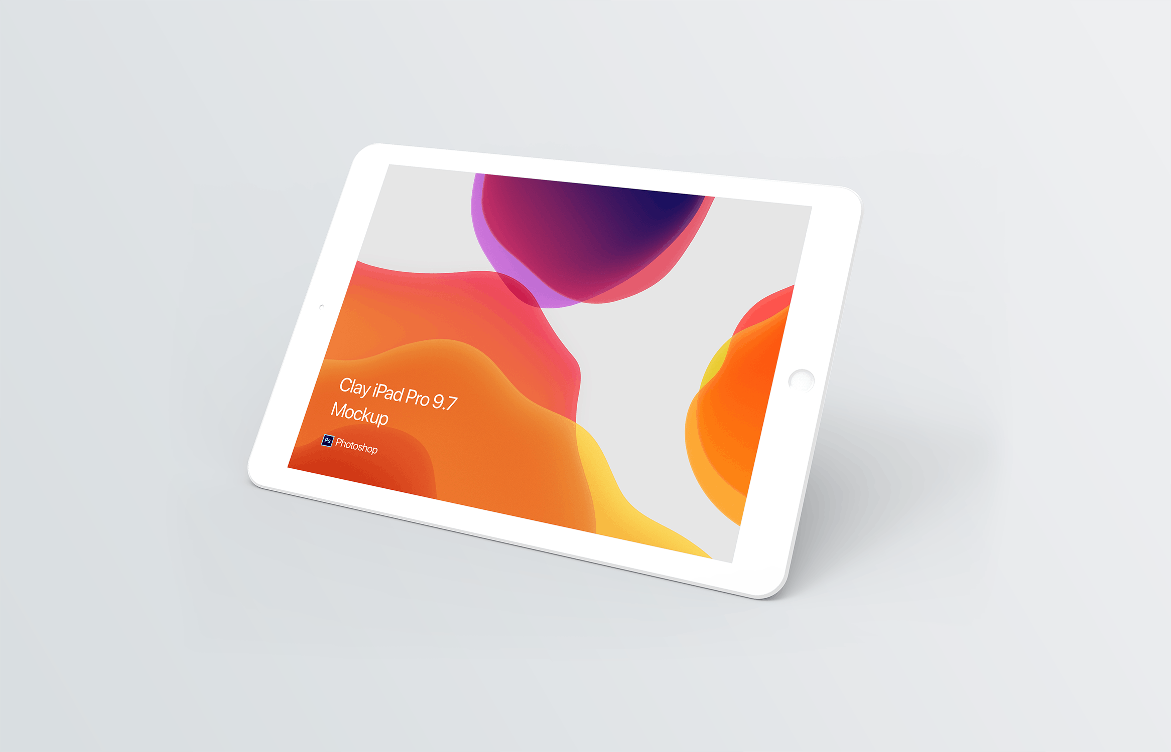 黏土材质iPad平板电脑素材库精选样机模板 Clay iPad Mockup插图(3)