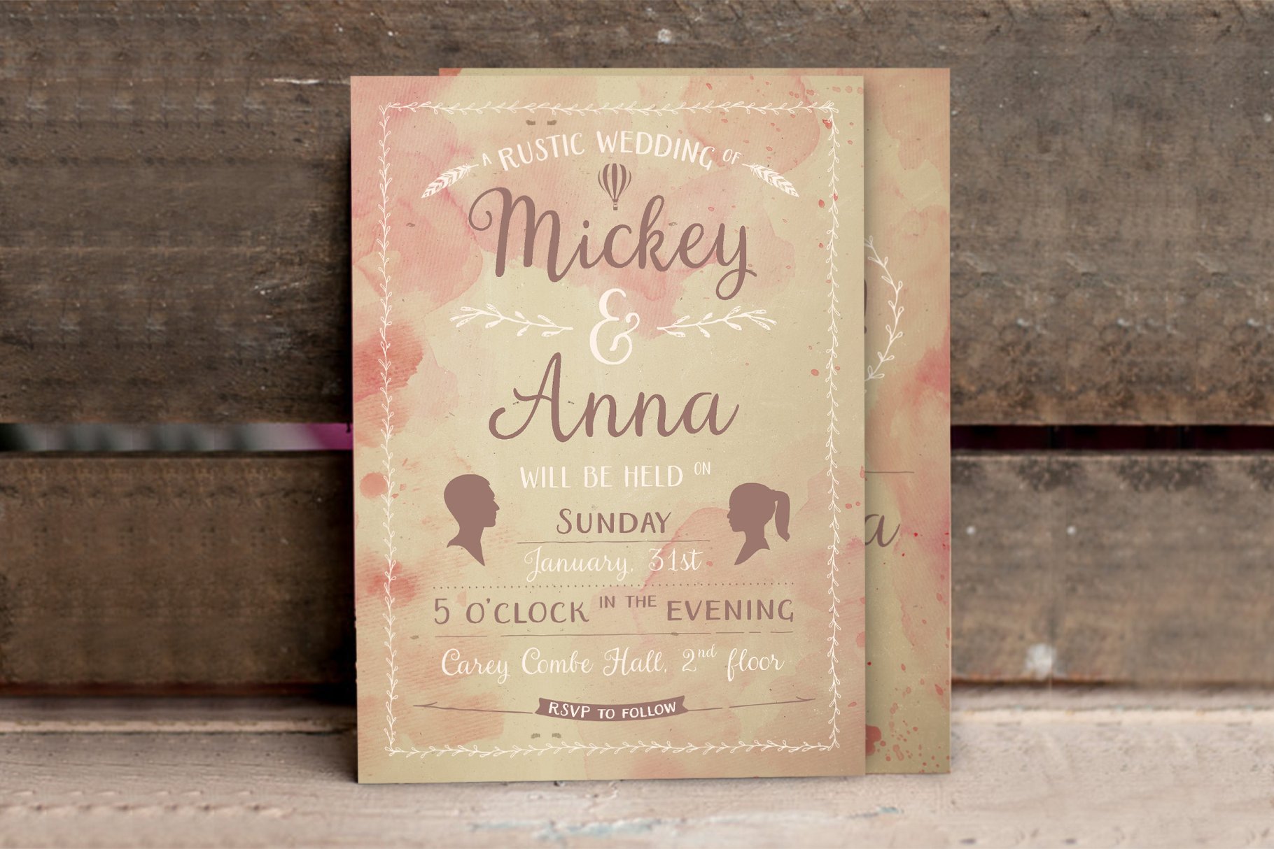 经典水彩邀请卡模板 Classic Watercolor Suite插图