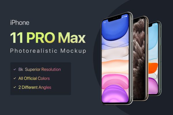 超高清8K分辨率iPhone 11 Pro手机素材库精选样机 iPhone 11 Pro Max Mockup