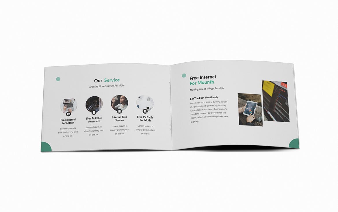 A5尺寸规格横版产品手册公司画册设计模板 ISP A5 Brochure Template插图(6)