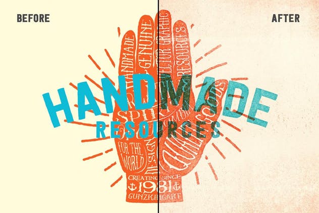 凸版印刷&干墨打印纹理素材 Letterpress & Dry-Ink Print Textures插图(4)