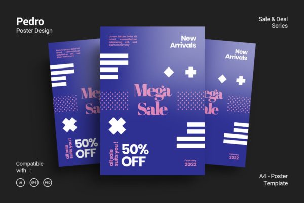 极简主义排版设计海报PSD素材素材库精选 Pedro Poster Design