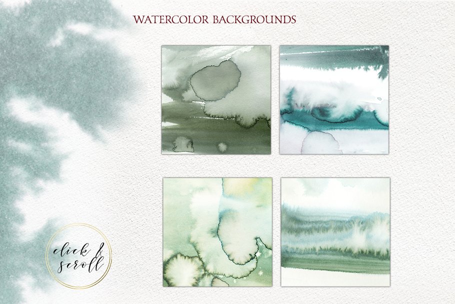 冬季花卉花饰相关设计工具包(剪贴画、纹理&装饰字母) Winter Solemnity Floral Design Kit插图(9)