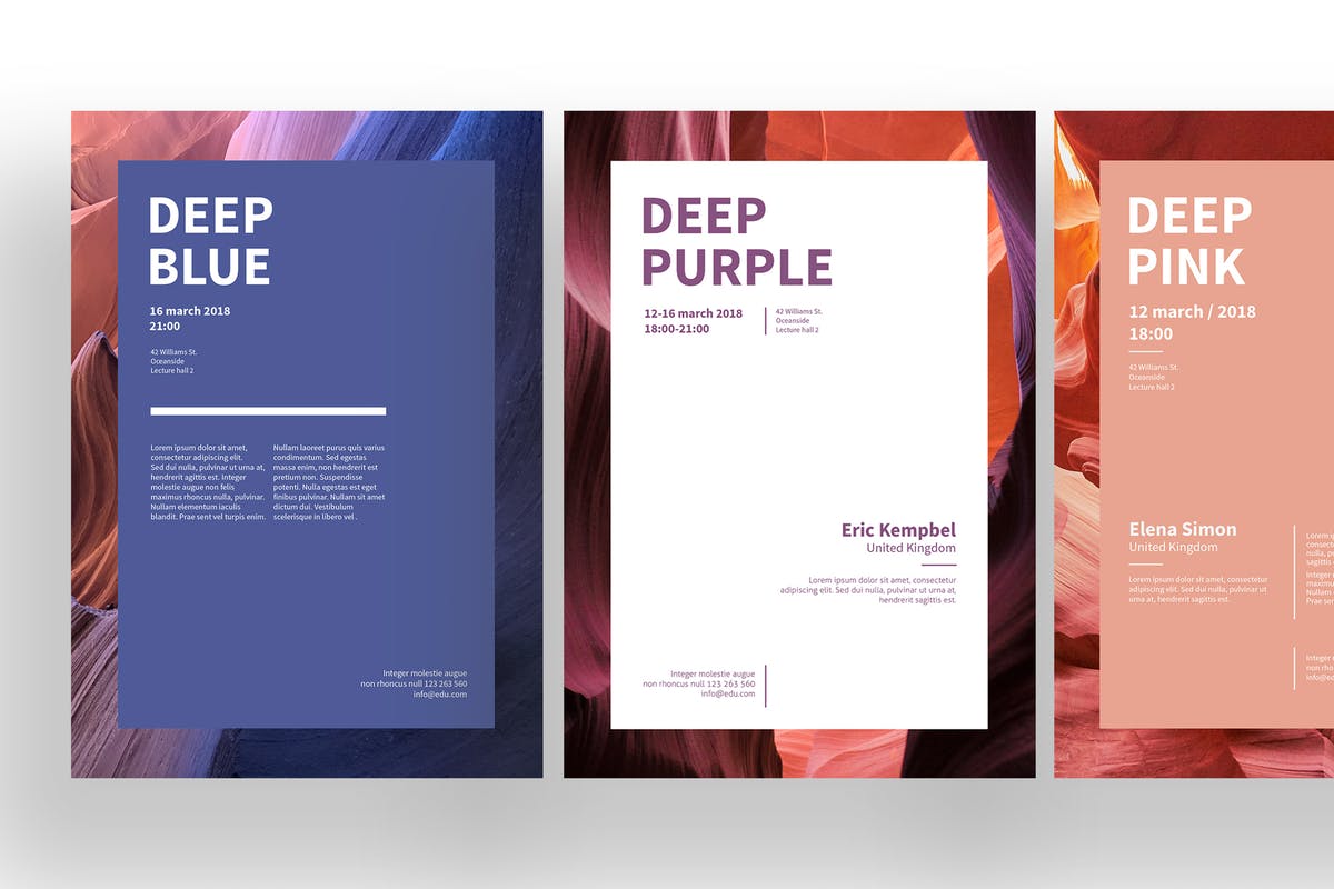 活动/演讲/大会宣传海报设计模板 Event Poster Template插图