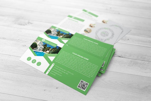 宣传推广广告传单样机 DL Flyer Mock-Up插图(2)