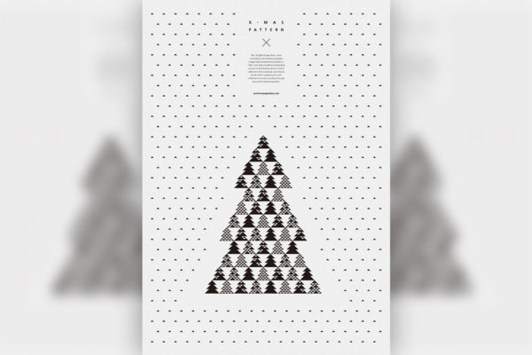 半色调圣诞树图案背景psd素材