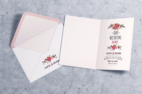 邀请函与贺卡样机模板v2 Invitation &amp; Greeting Card MockUp vol.2