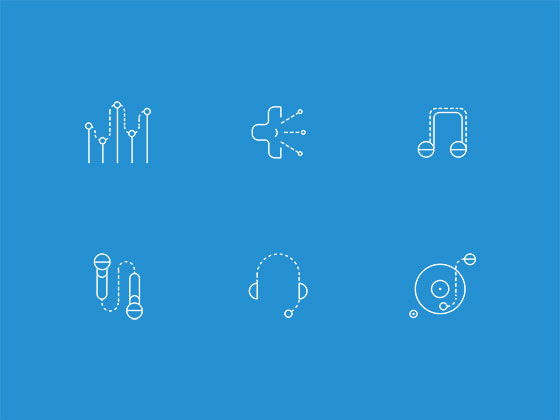 Audio Icons素材之家精选sketch素材
