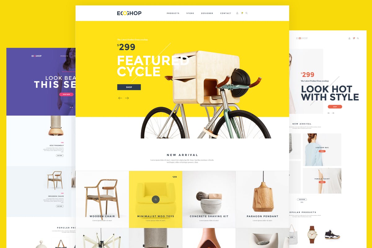 多用途电子商务网站PSD模板 ECOSHOP – Multipurpose eCommerce PSD Template插图