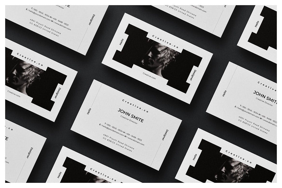 极简设计风格设计师素材库精选名片模板v13 Minimal Business Card – Vol.13插图(2)