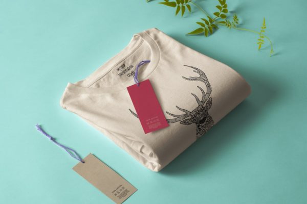 鹿-曼陀罗花手绘T恤印花图案设计矢量插画素材库精选素材 Deer Mandala T-shirt Design Vector Illustration