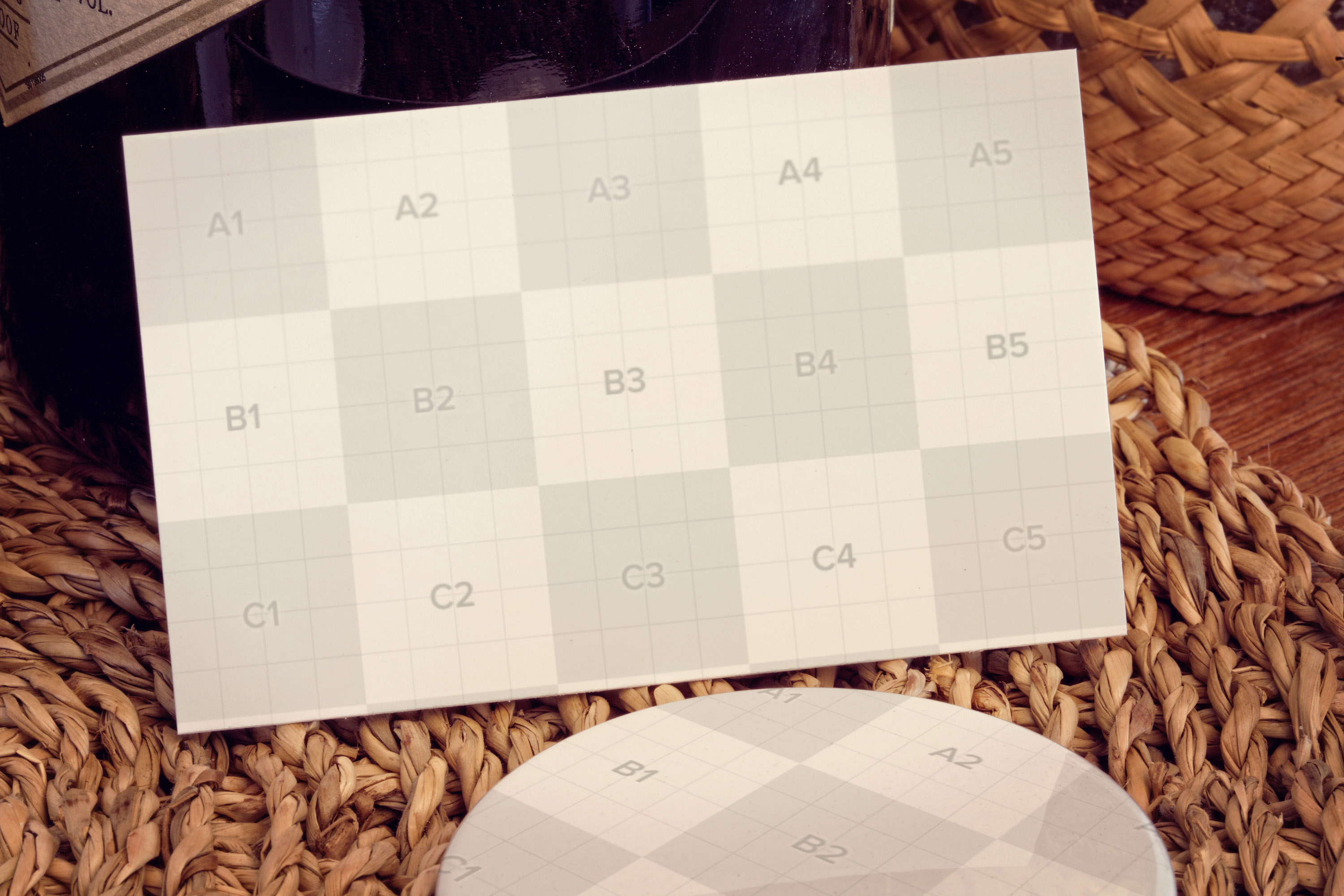 品牌VI设计效果图预览样机模板 Business card, Button pin Mockup插图(1)