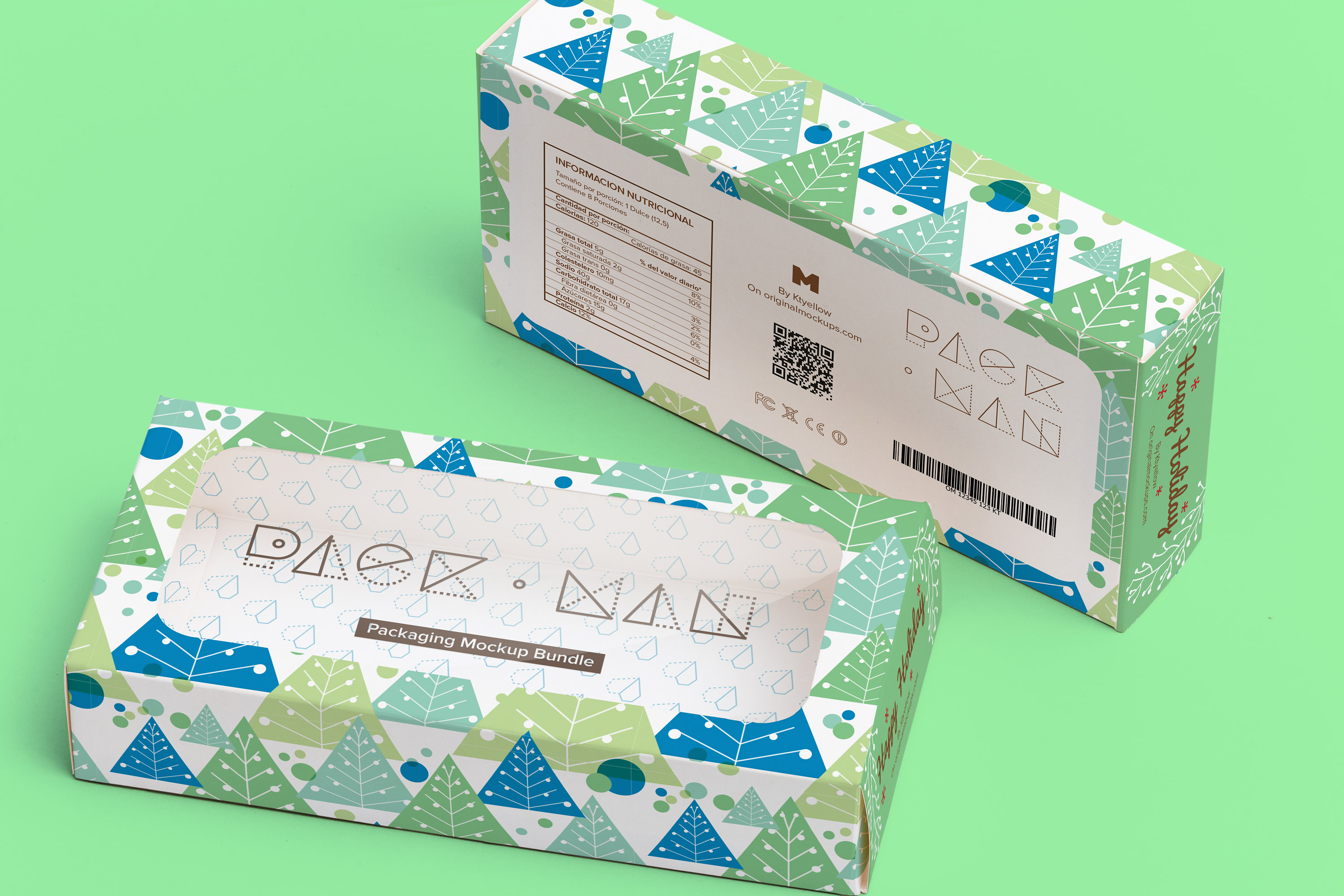 甜品包装盒外观设计样机模板09 Sweet Box Mockup 09插图