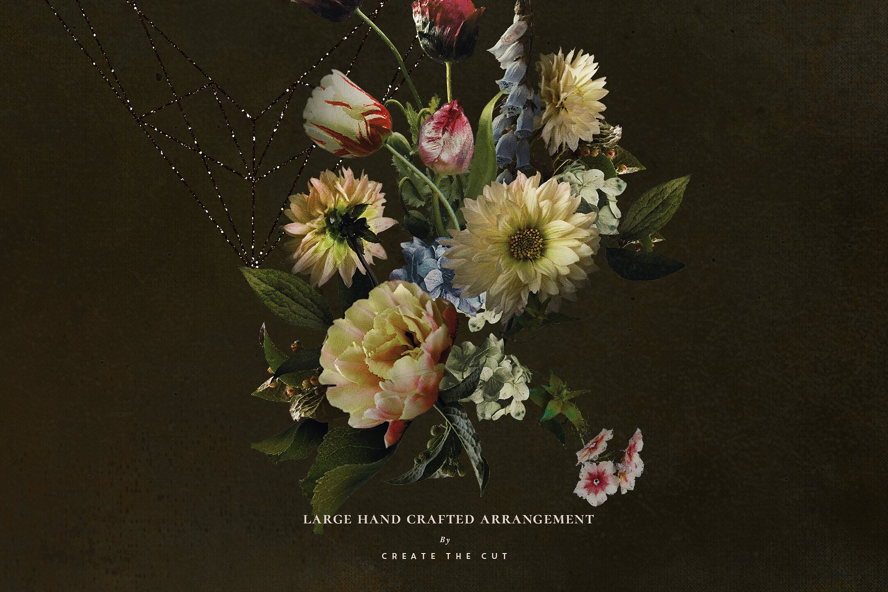 复古风格花卉透明背景剪贴画 Limited Edition – Black Diamond插图(1)