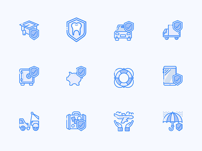 50 枚保险元素图标素材之家精选sketch素材