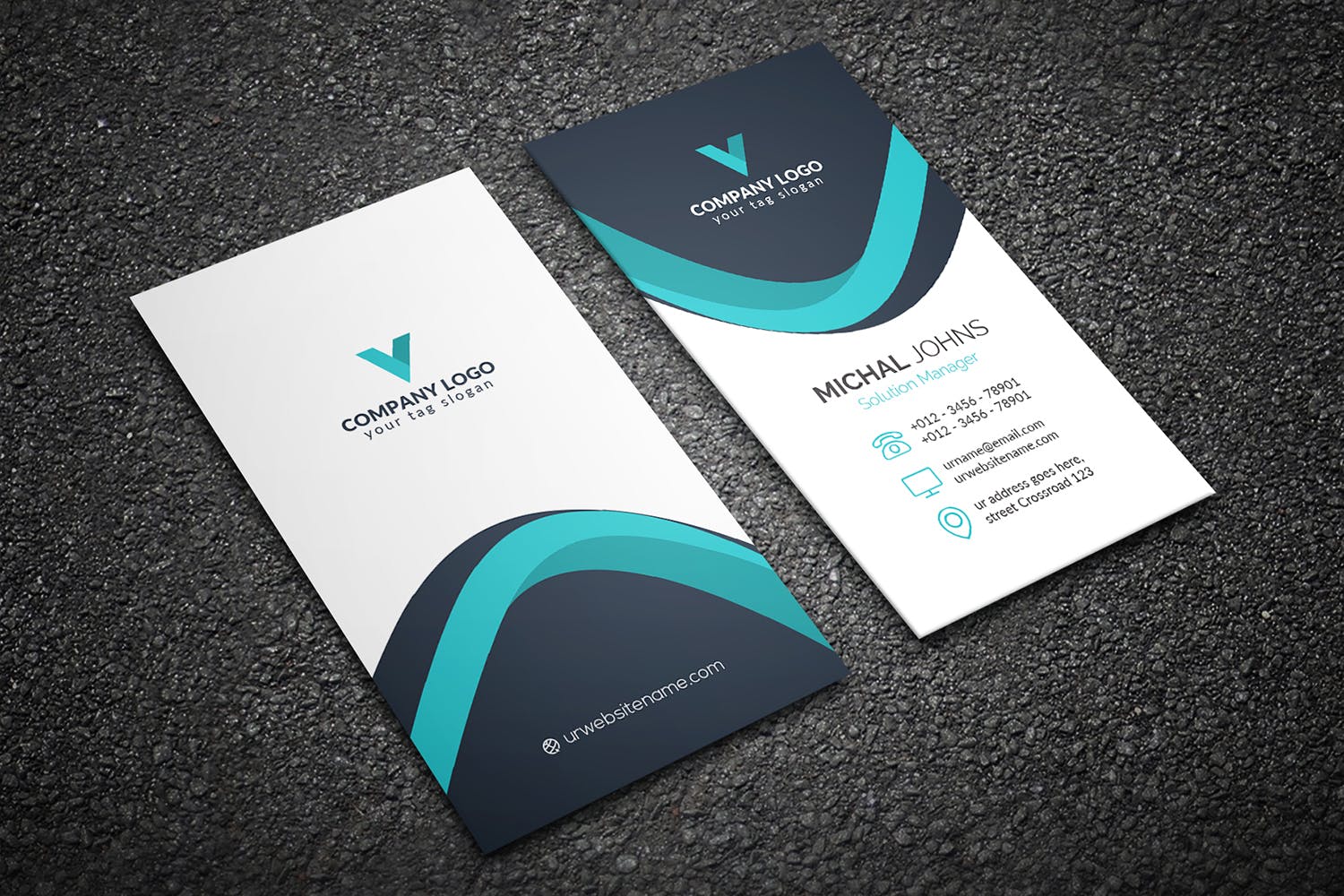 企业解决方案专家公司素材库精选名片模板 Business Card插图(3)