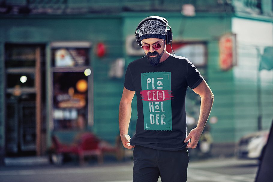 欧美模特T恤上身效果样机模板 T-Shirt Mock-Up Vol.4插图(2)