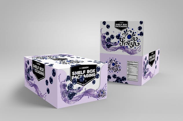 零售货架商品包装盒样机v2 VOLUME 2: Retail Shelf Box Packaging Mockups插图(4)