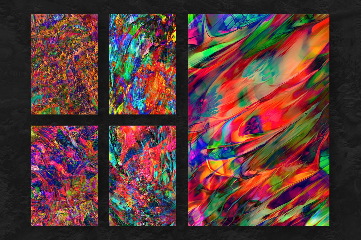 创意抽象纹理系列:15款3D混合油漆纹理&PS笔刷 Verve, Vol. 1 (Exclusive)插图(5)