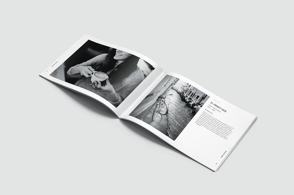 简约而专业的图形设计师产品组合杂志模板插图(22)