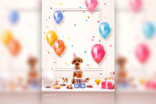 生日派对邀请海报/传单设计素材