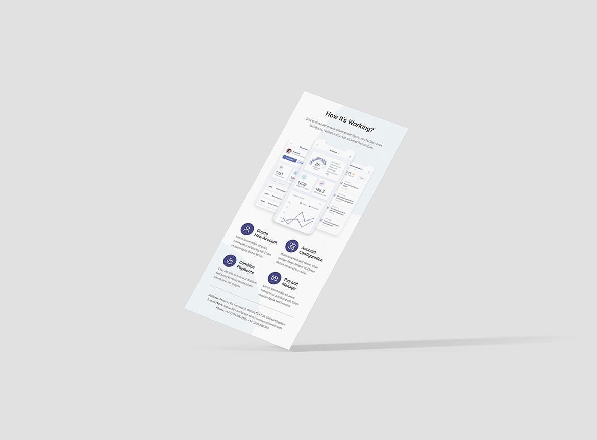 创意APP应用DL传单设计模板 Flyer DL – Creative App插图(4)