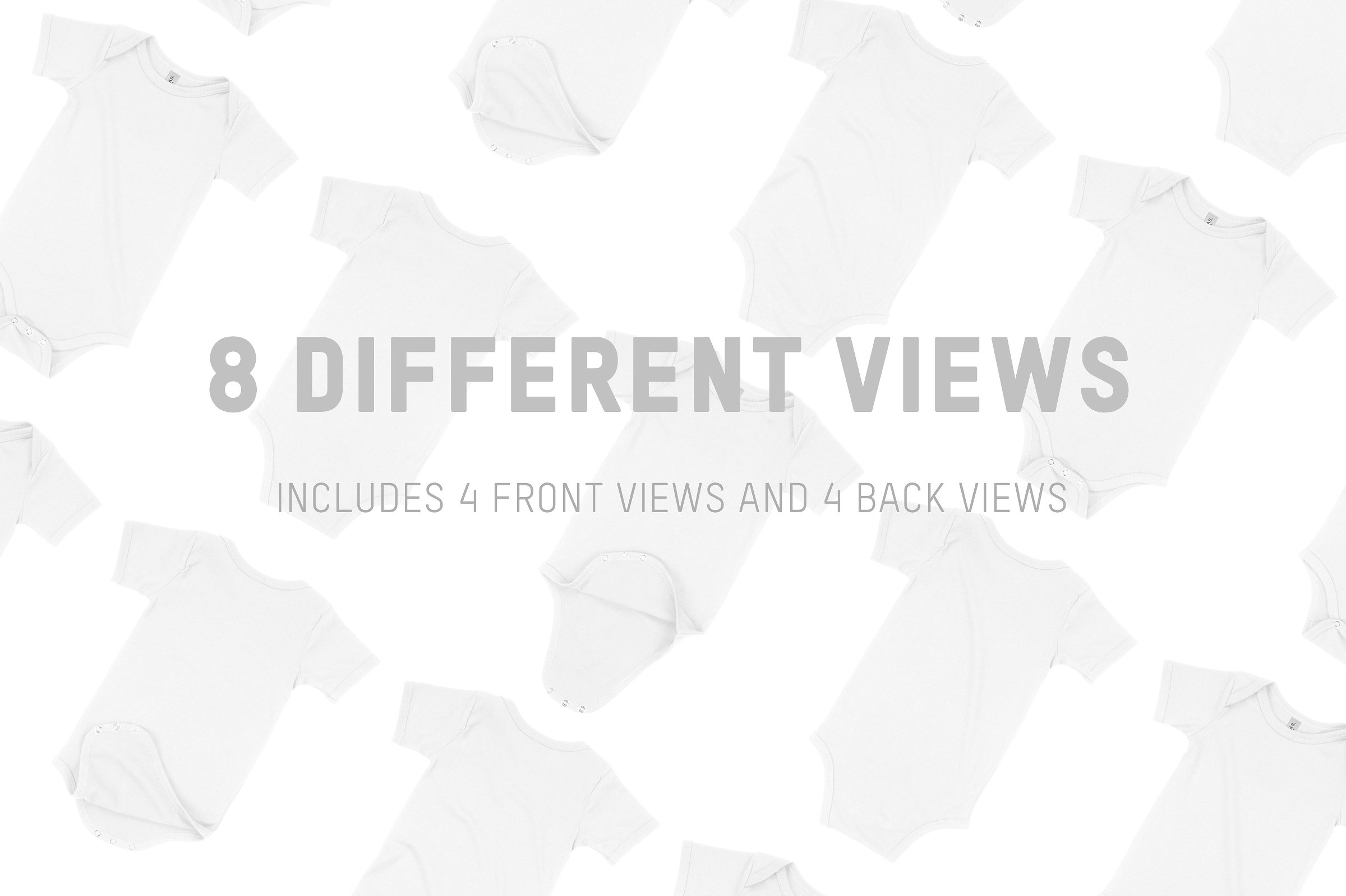 婴儿连体衣样机模板 Bella Canvas 100B Baby One Piece插图(5)