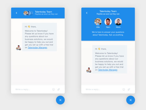 Intercom 即时通讯界面素材之家精选sketch素材