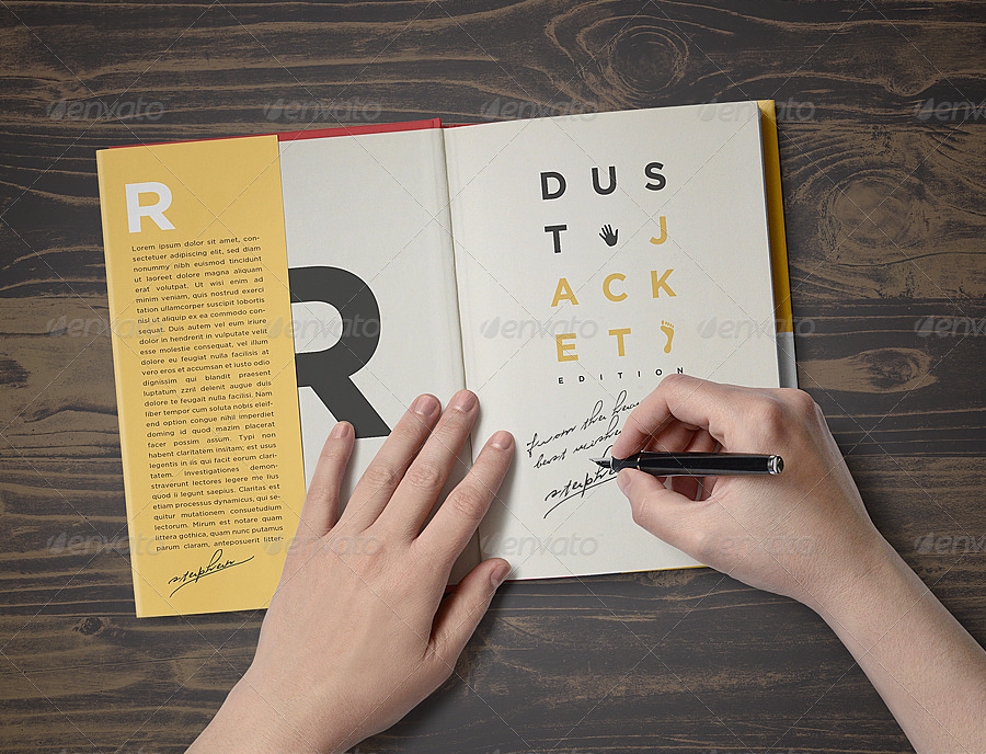 精装图书外观设计展示样机 Book Mock-Up Dust Jacket Edition插图(2)
