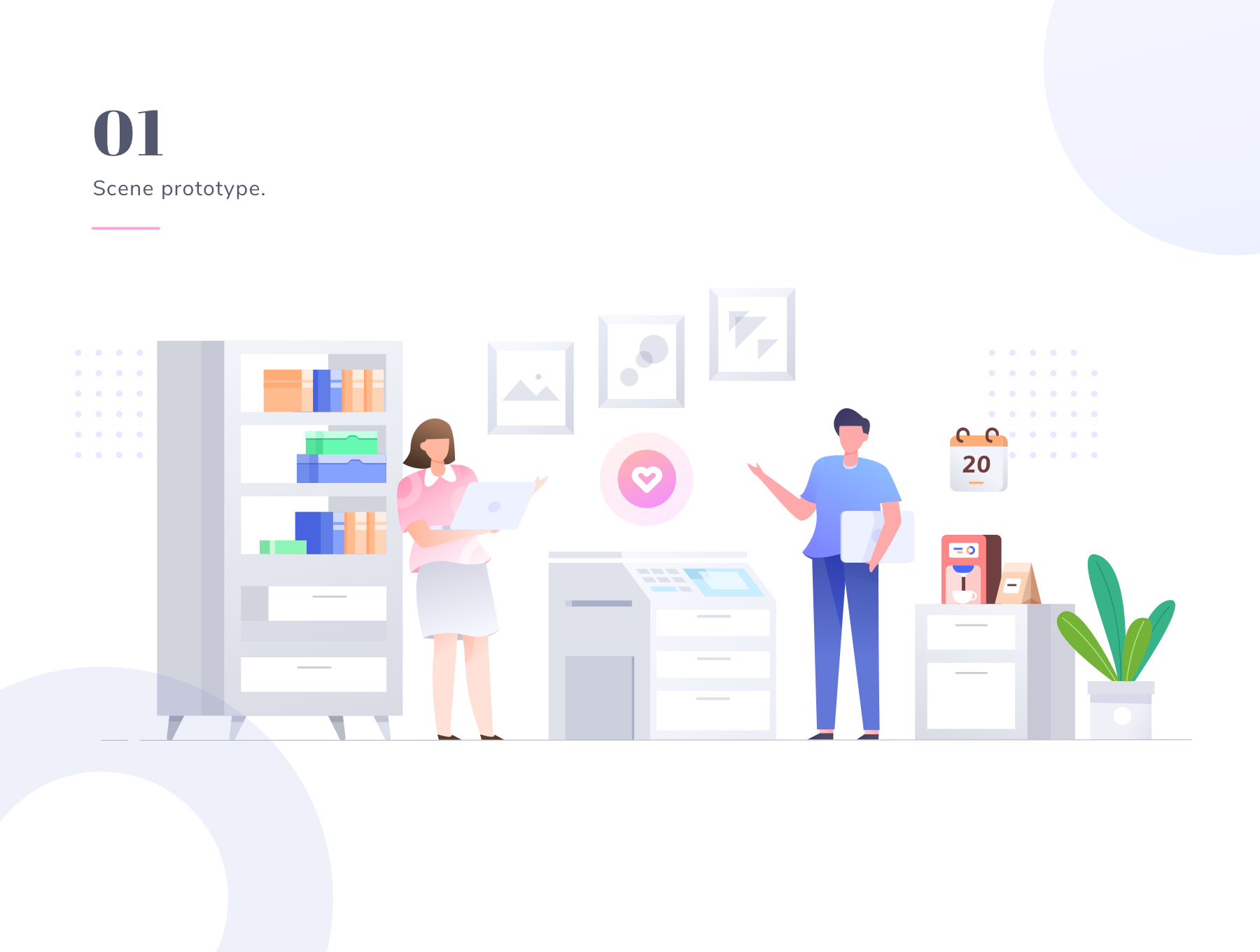 素材库下午茶：办公室概念插画素材下载[Sketch,fig,XD,Ai]插图(2)